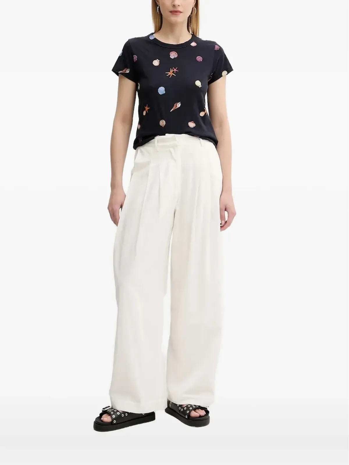 rag & bone 貝殻プリントTシャツ - 画像1