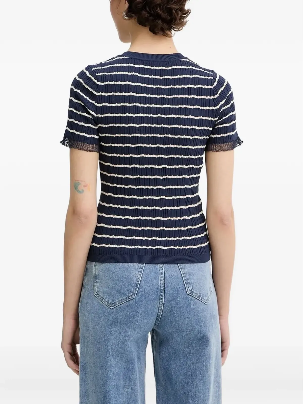 rag & bone ストライプ柄フリルスリーブトップ - 画像2