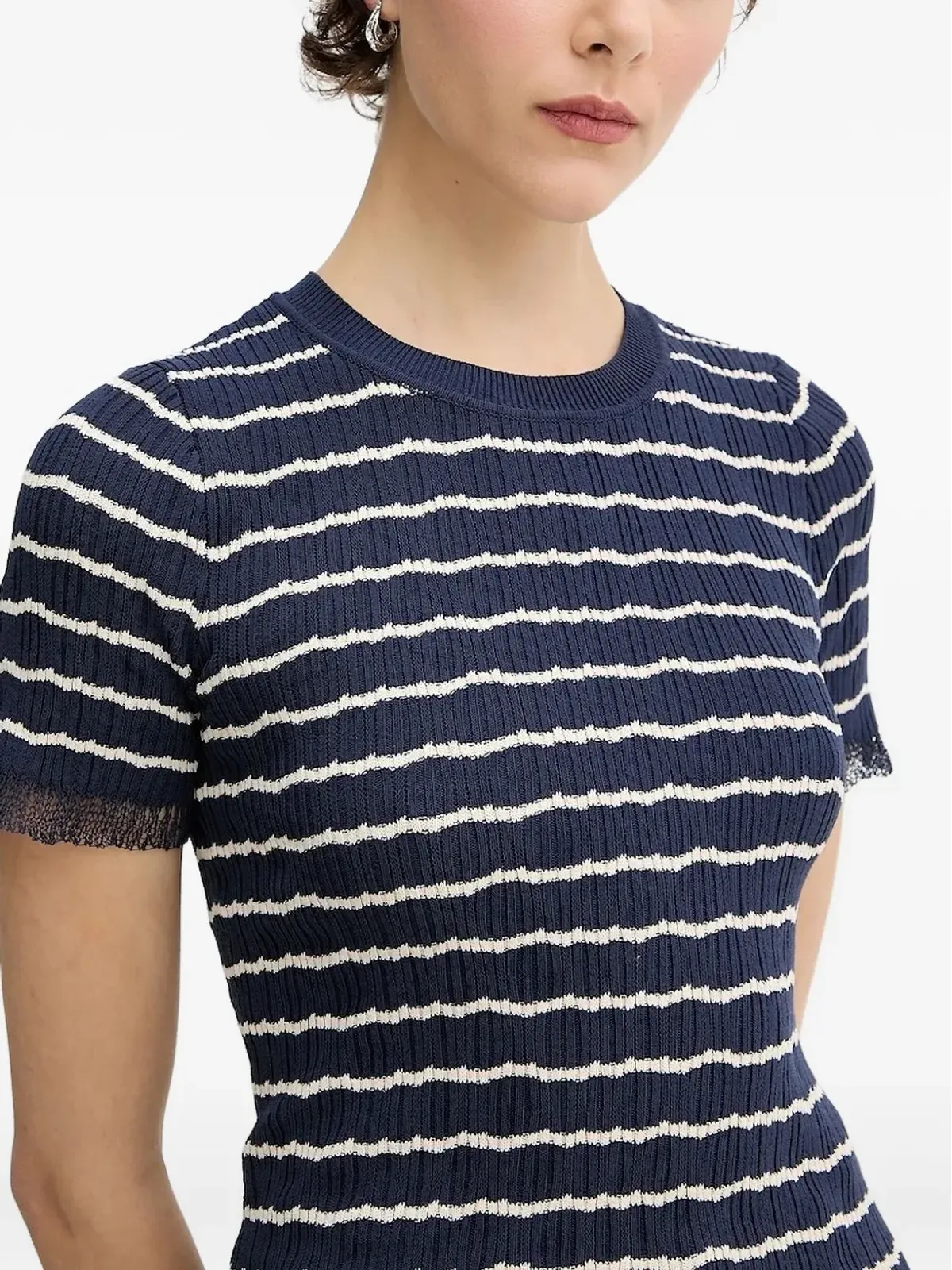 rag & bone ストライプ柄フリルスリーブトップ - 画像4