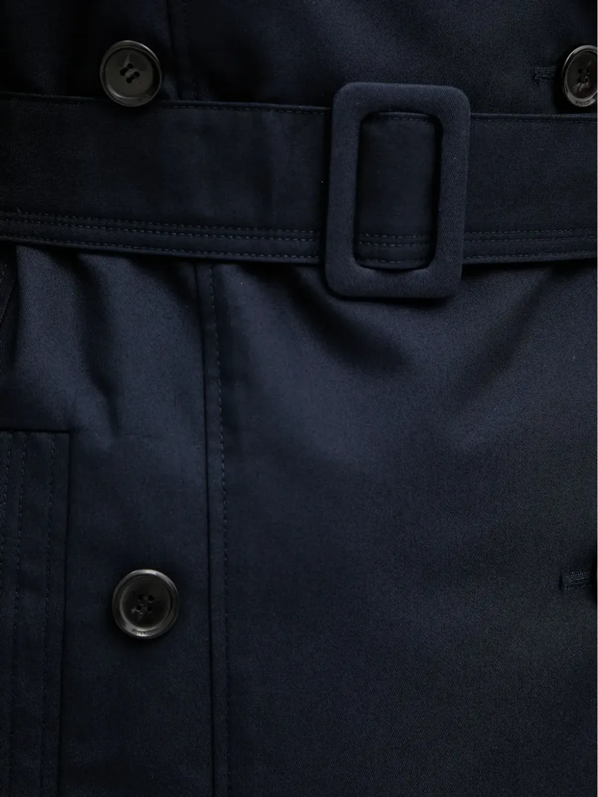 PINKO ベルト付き ダブルブレスト トレンチコート（ブルー） - 画像5