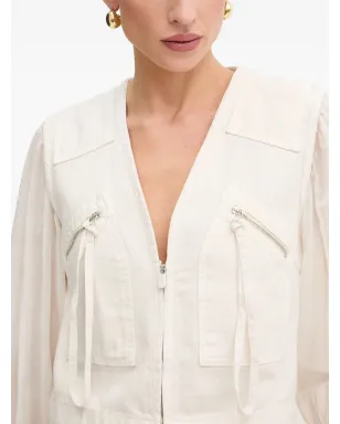 PINKO Vネックジップアップ ブラウス - サムネイル4