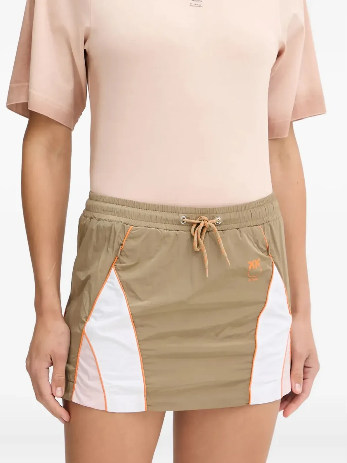 PINKO パネル付きドローストリングスコート - 画像3