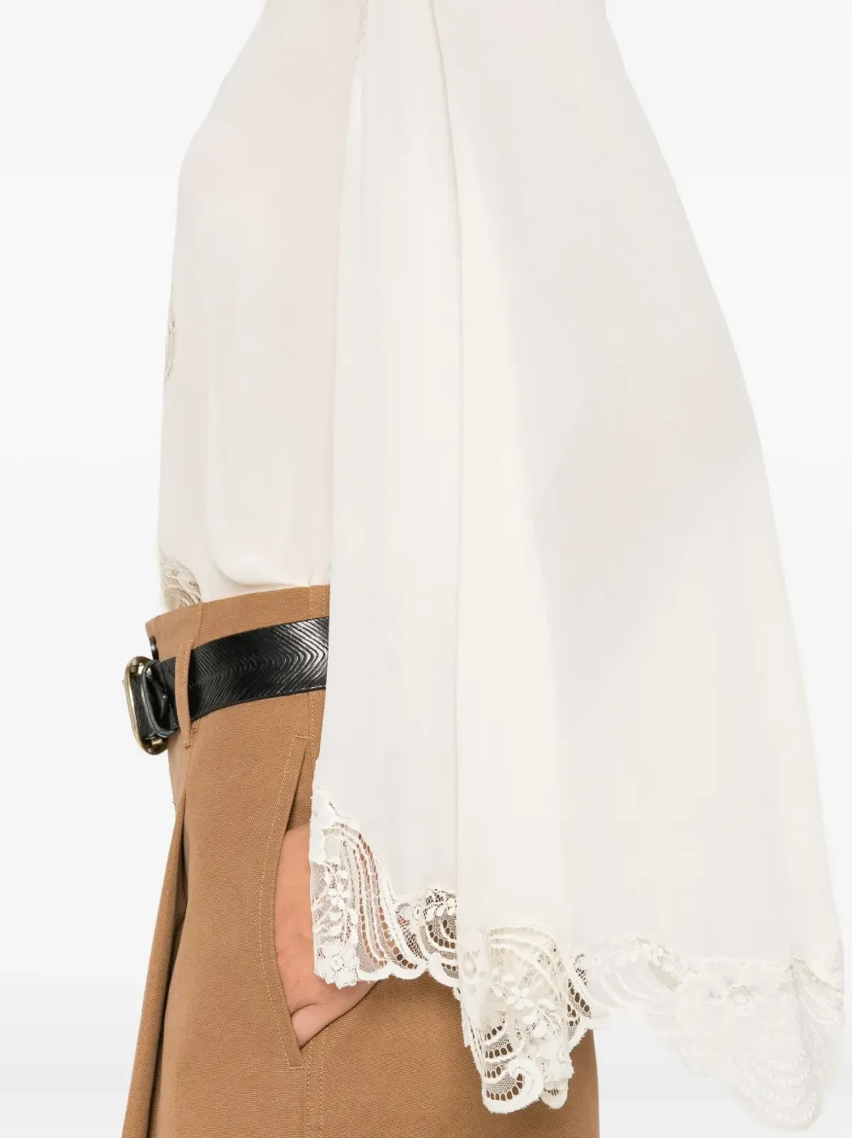 Chloé レーストリム ブラウス - 画像5