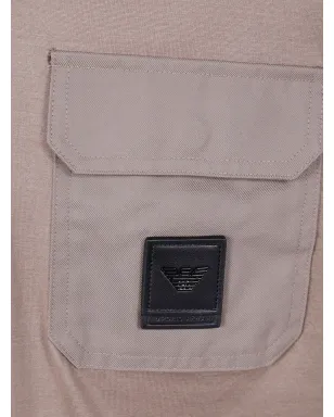 Emporio Armani パッチポケット ロゴディテール Tシャツ ブラウン - サムネイル3