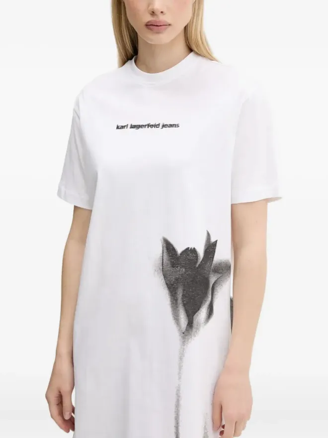 Karl Lagerfeld Jeans Karl Lagerfeld Jeans 花柄プリントTシャツミニドレスの商品画像