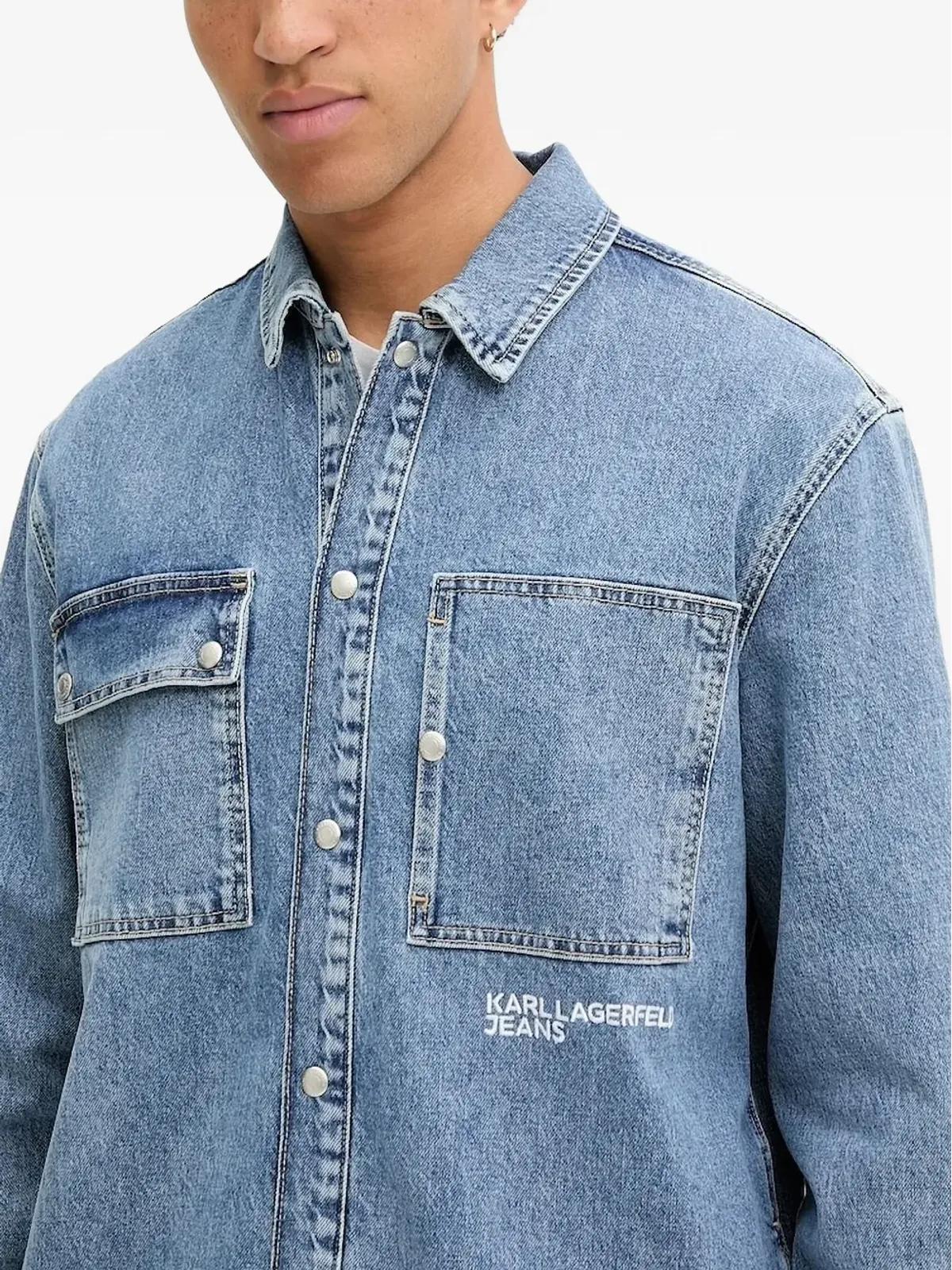 Karl Lagerfeld Jeans ポケットディテール付きデニムシャツ - 画像3