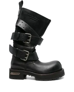 Balenciaga Venom バックルストラップ レザー ブーツ - サムネイル1
