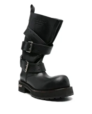 Balenciaga Venom バックルストラップ レザー ブーツ - サムネイル2