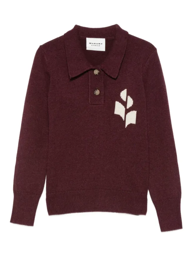 MARANT ÉTOILE MARANT ÉTOILE エンブレム ポロネック セーターの商品画像