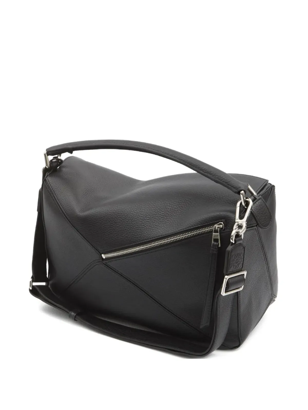 LOEWE Puzzle Edge カーフスキン レザートートバッグ - ブラック - 画像2