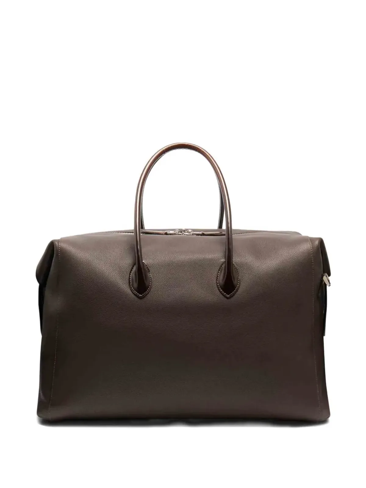 Santoni レザー トップハンドル トラベルバッグ - 画像2