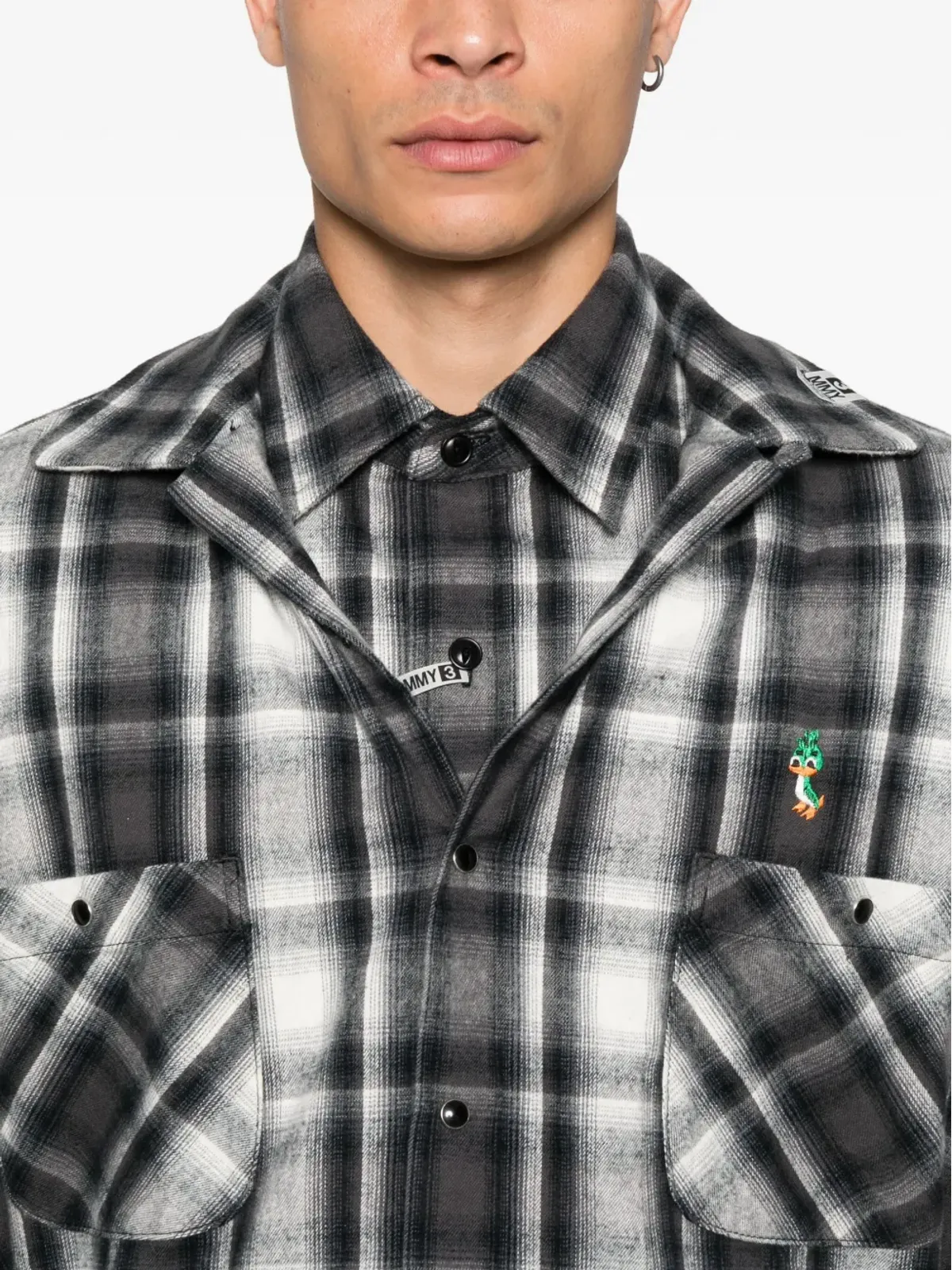 Maison MIHARA YASUHIRO チェック柄オーバーシャツ - 画像5