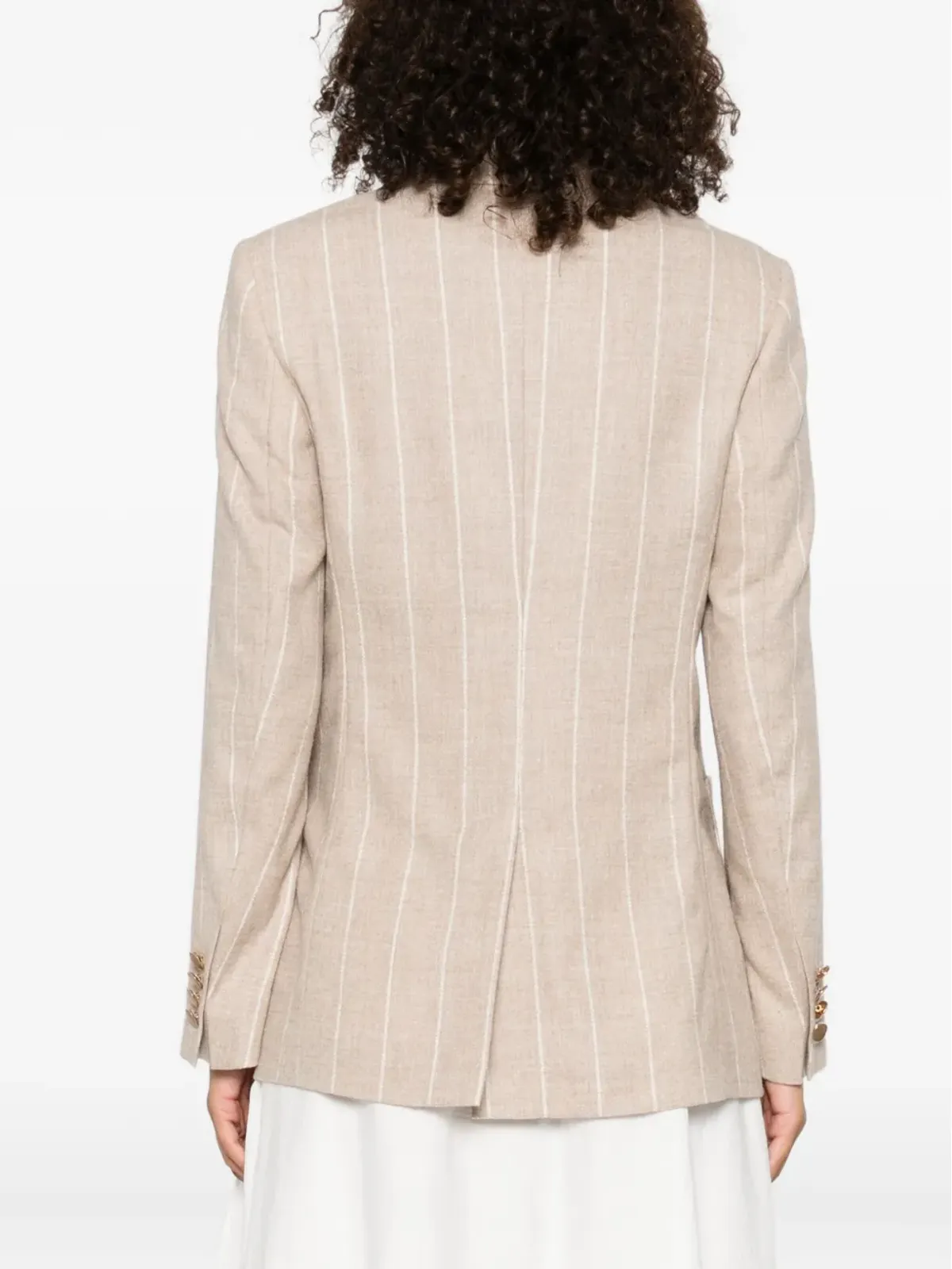 Max Mara ストライプ柄ダブルブレストブレザー - 画像4