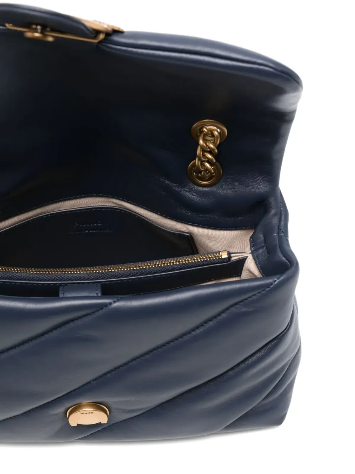 PINKO クラシック ラブ バッグ パフ Maxi キルト 鳥モチーフ付き ショルダーバッグ - ブルー - 画像5