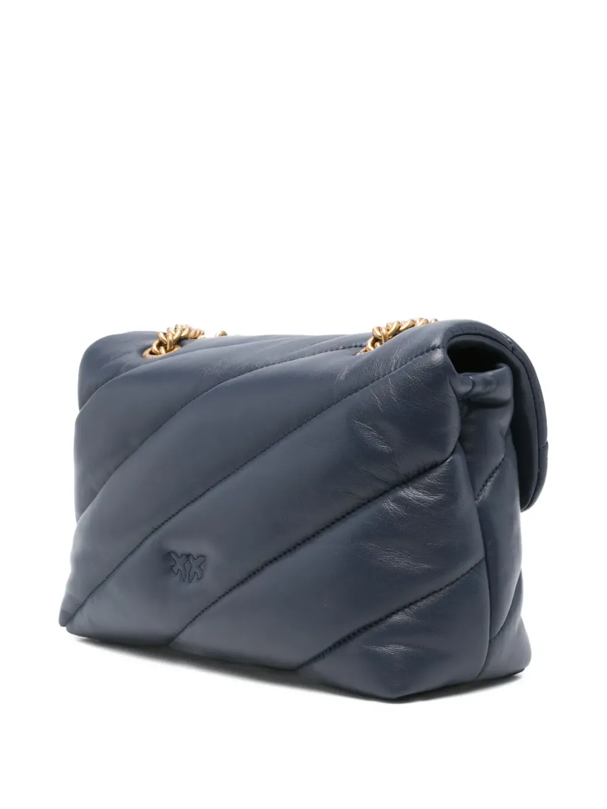 PINKO クラシック ラブ バッグ パフ Maxi キルト 鳥モチーフ付き ショルダーバッグ - ブルー - 画像3