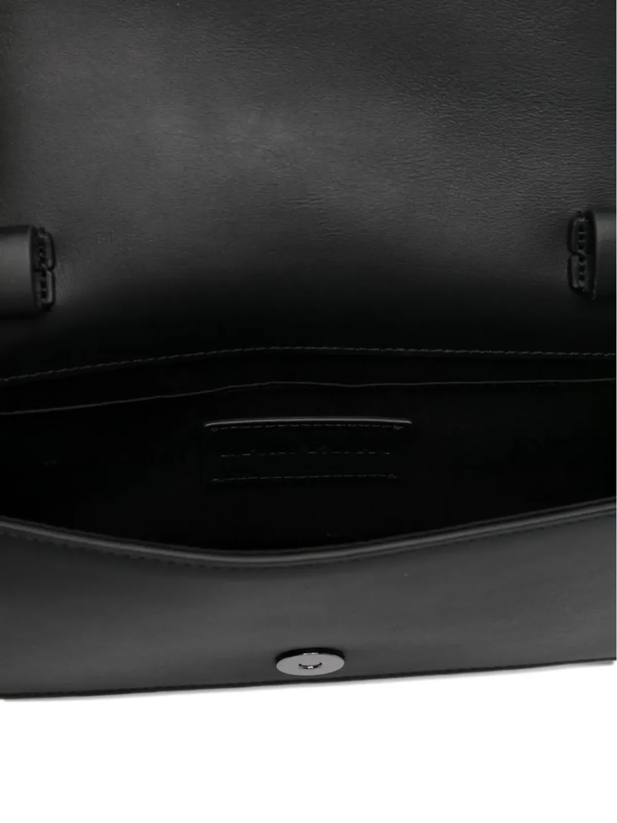 Emporio Armani クロコダイル型押しレザー クラッチ - Black - 画像5