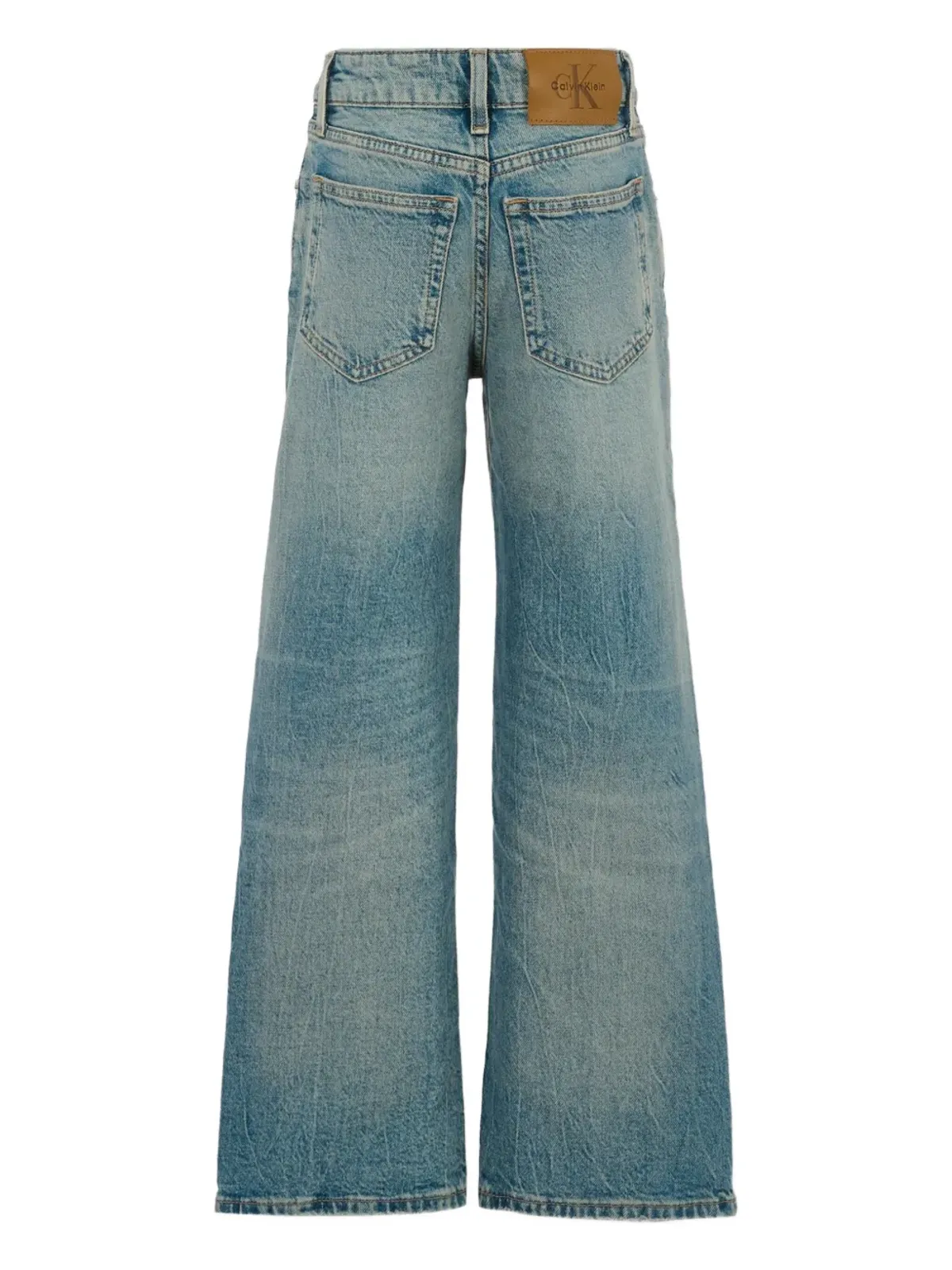 Calvin Klein Kids フェード加工デニムジーンズ - 画像2