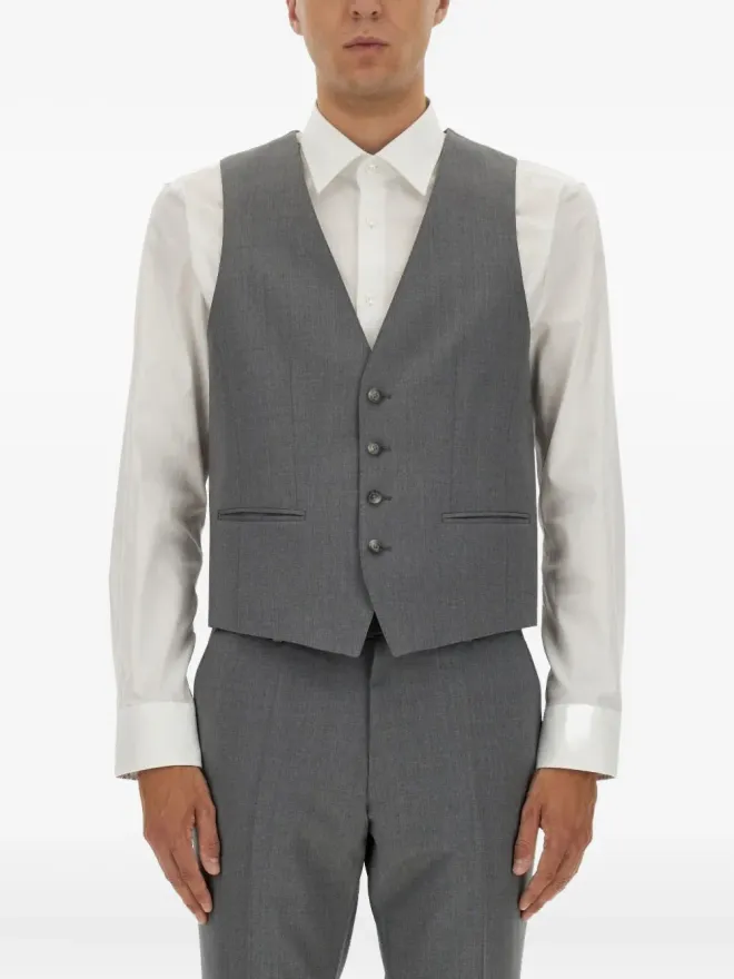 BOSS BOSS Huge buttoned waistcoat - Greyの商品画像