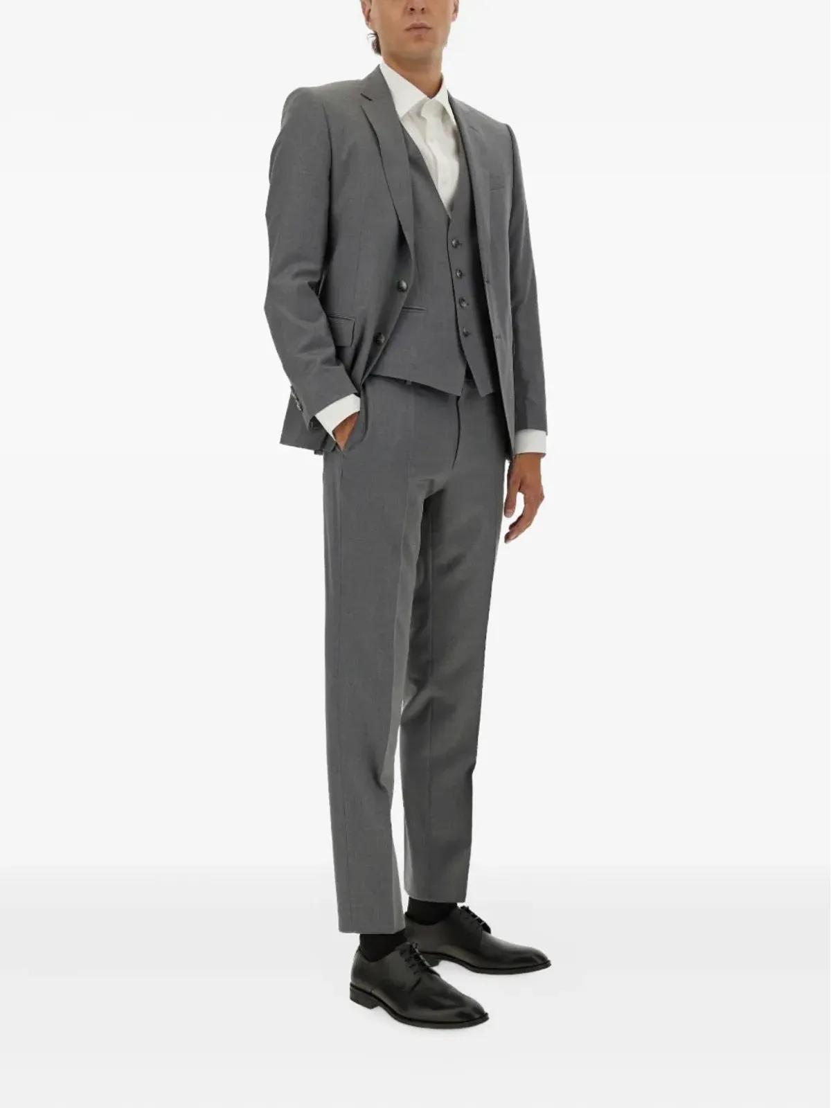 BOSS Huge buttoned waistcoat - Grey - 画像2