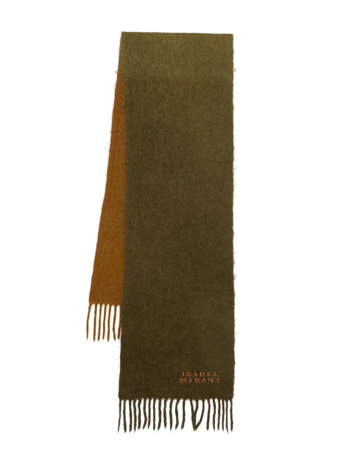 ISABEL MARANT Firna ツートーン フリンジ スカーフ - Brown - 画像1