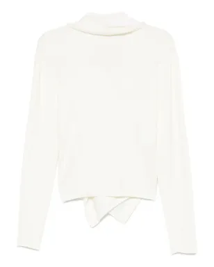 Alberta Ferretti アシンメトリック ドレープ ウール トップ - サムネイル2