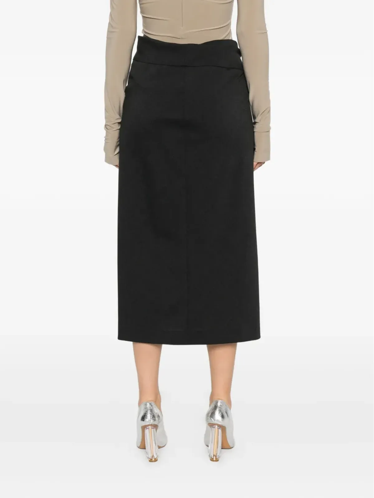 Alberta Ferretti ボタンディテール ミディスカート - 画像4