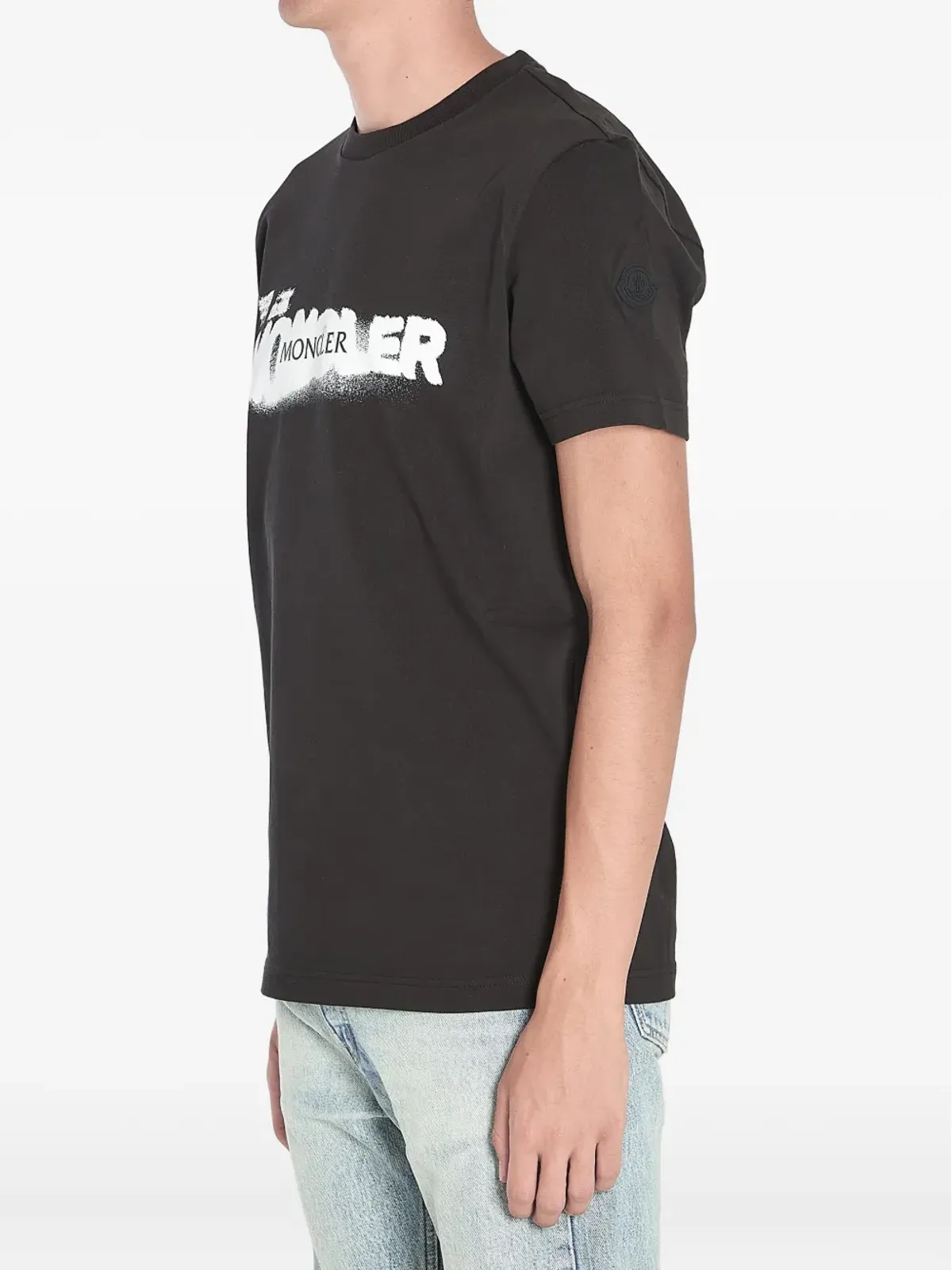Moncler スプレー風プリント コットン Tシャツ - 画像2