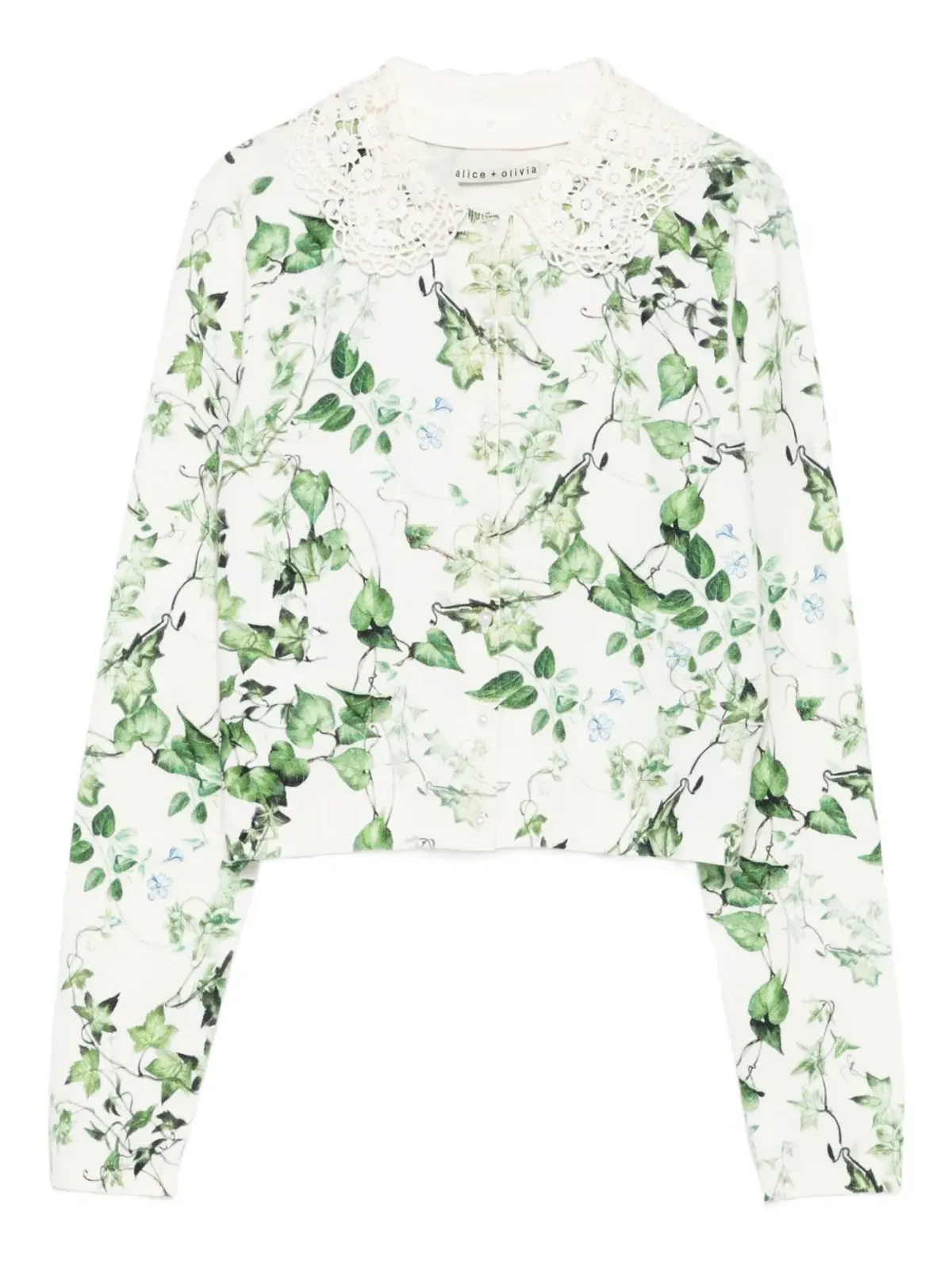 alice + olivia Carson レースカラー カーディガン - 画像1