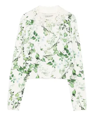 alice + olivia Carson レースカラー カーディガン - サムネイル1