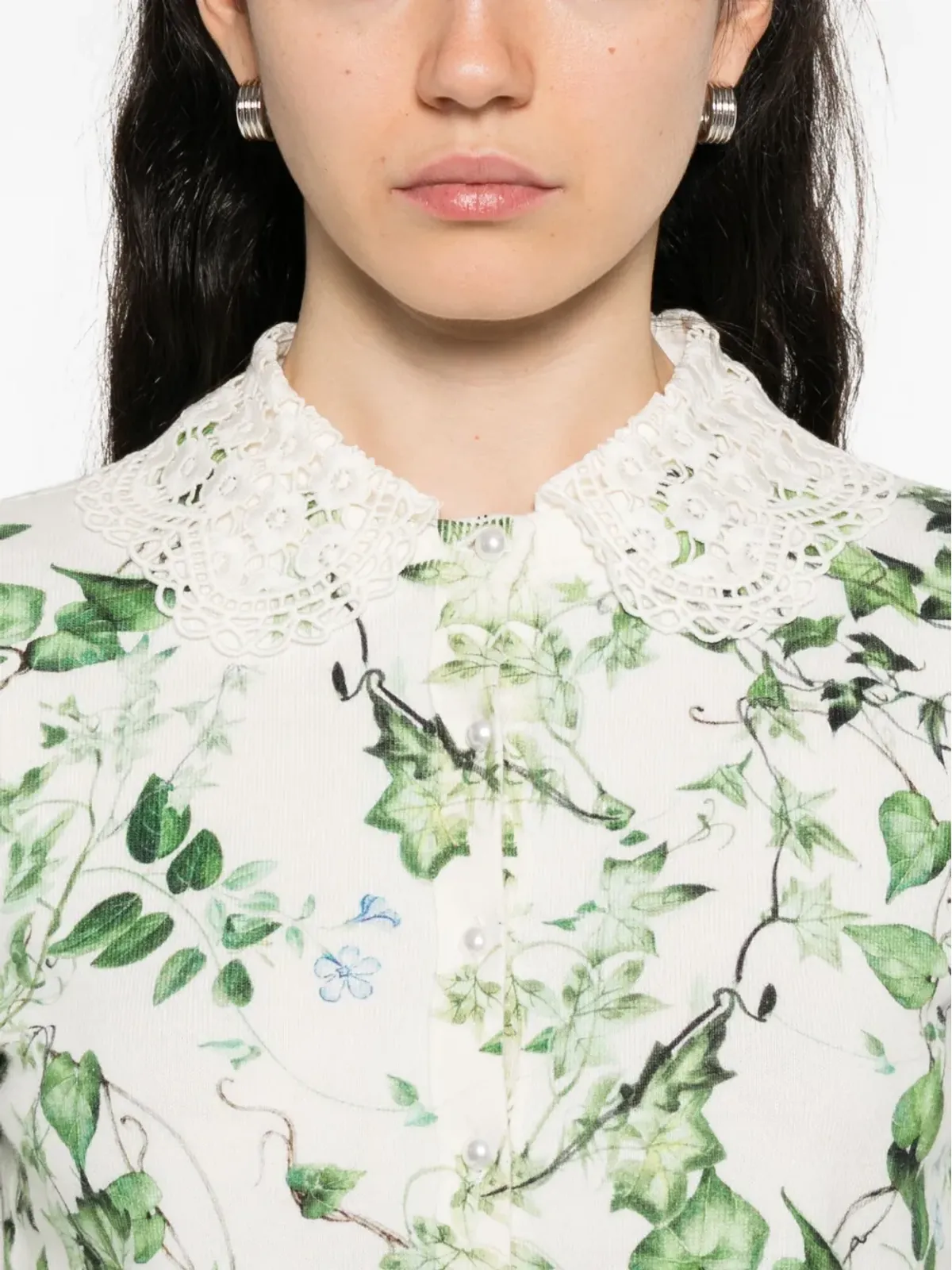 alice + olivia Carson レースカラー カーディガン - 画像5
