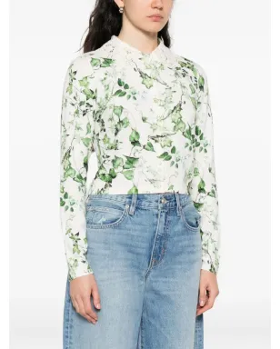 alice + olivia Carson レースカラー カーディガン - サムネイル3