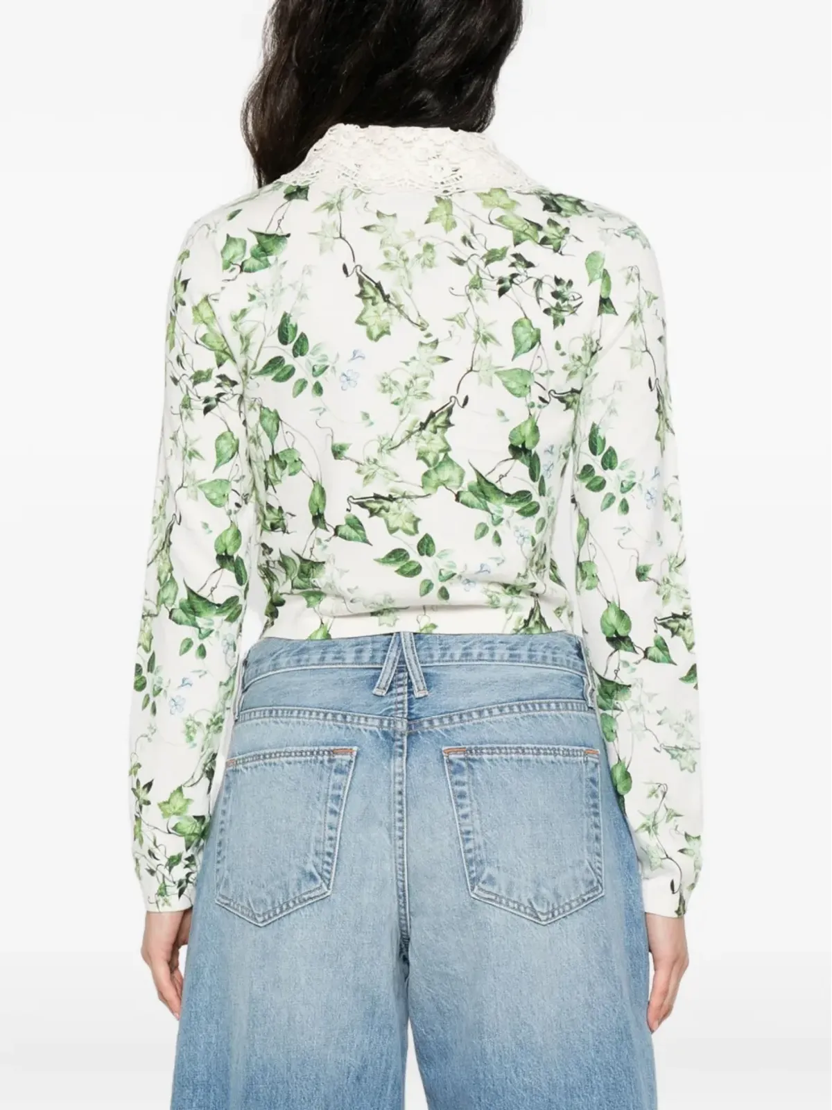 alice + olivia Carson レースカラー カーディガン - 画像4