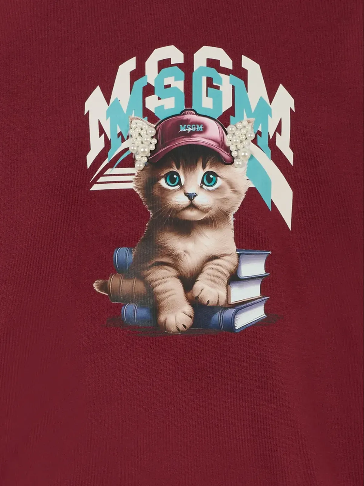 MSGM Kids 猫柄プリントスウェットシャツ - 画像3