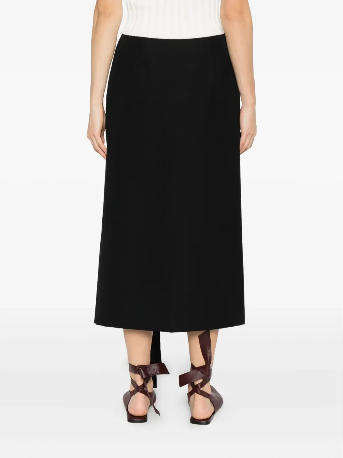 Carven フリル付きフリンジスカート - 画像4