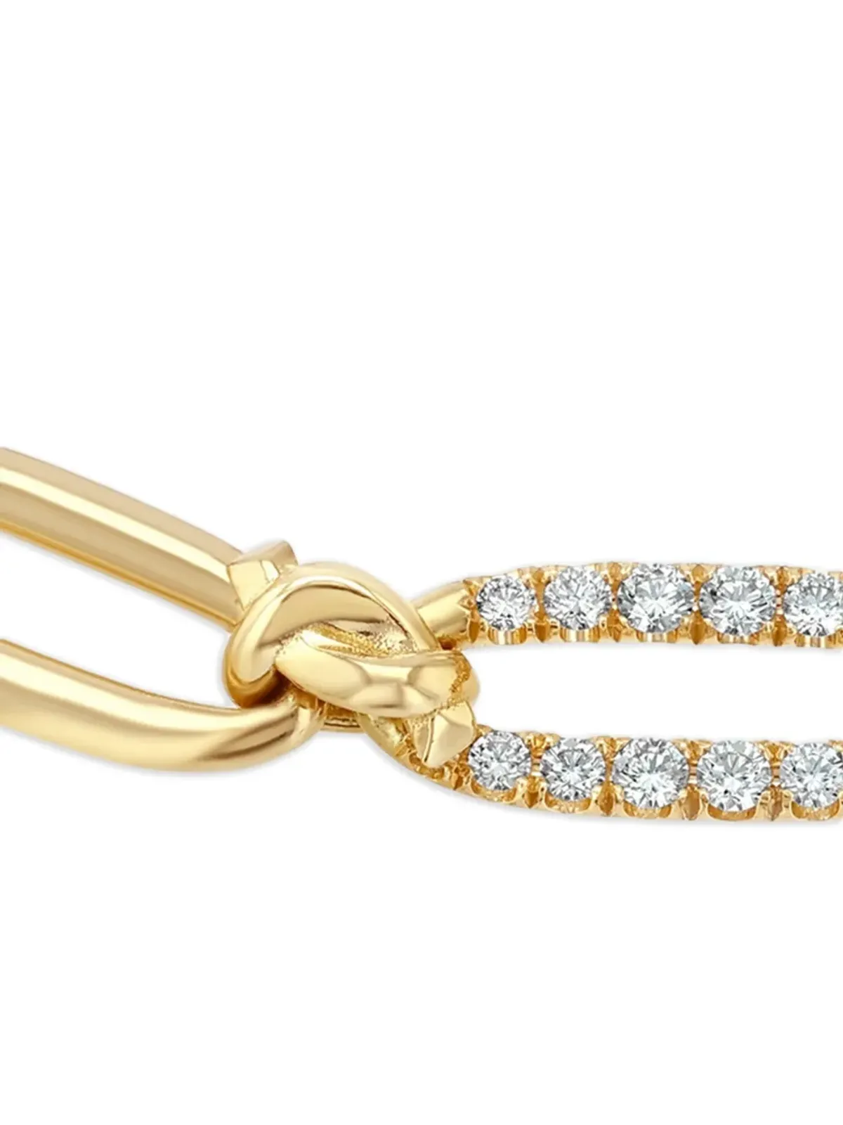 Lizzie Mandler Fine Jewelry 18Kイエローゴールド ノットダイヤモンド ブレスレット - 画像2