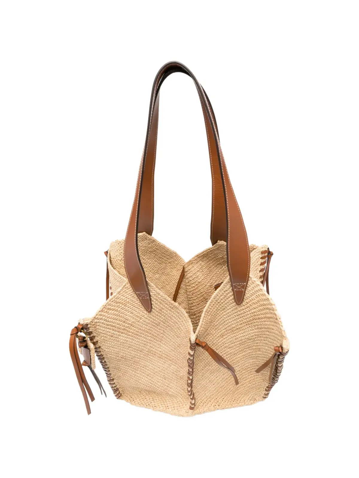 ISABEL MARANT Tampa woven shoulder bag - Neutrals - 画像5