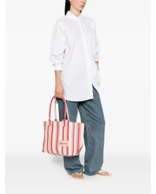 ISABEL MARANT ストライプ ロゴパッチ トートバッグ - サムネイル2
