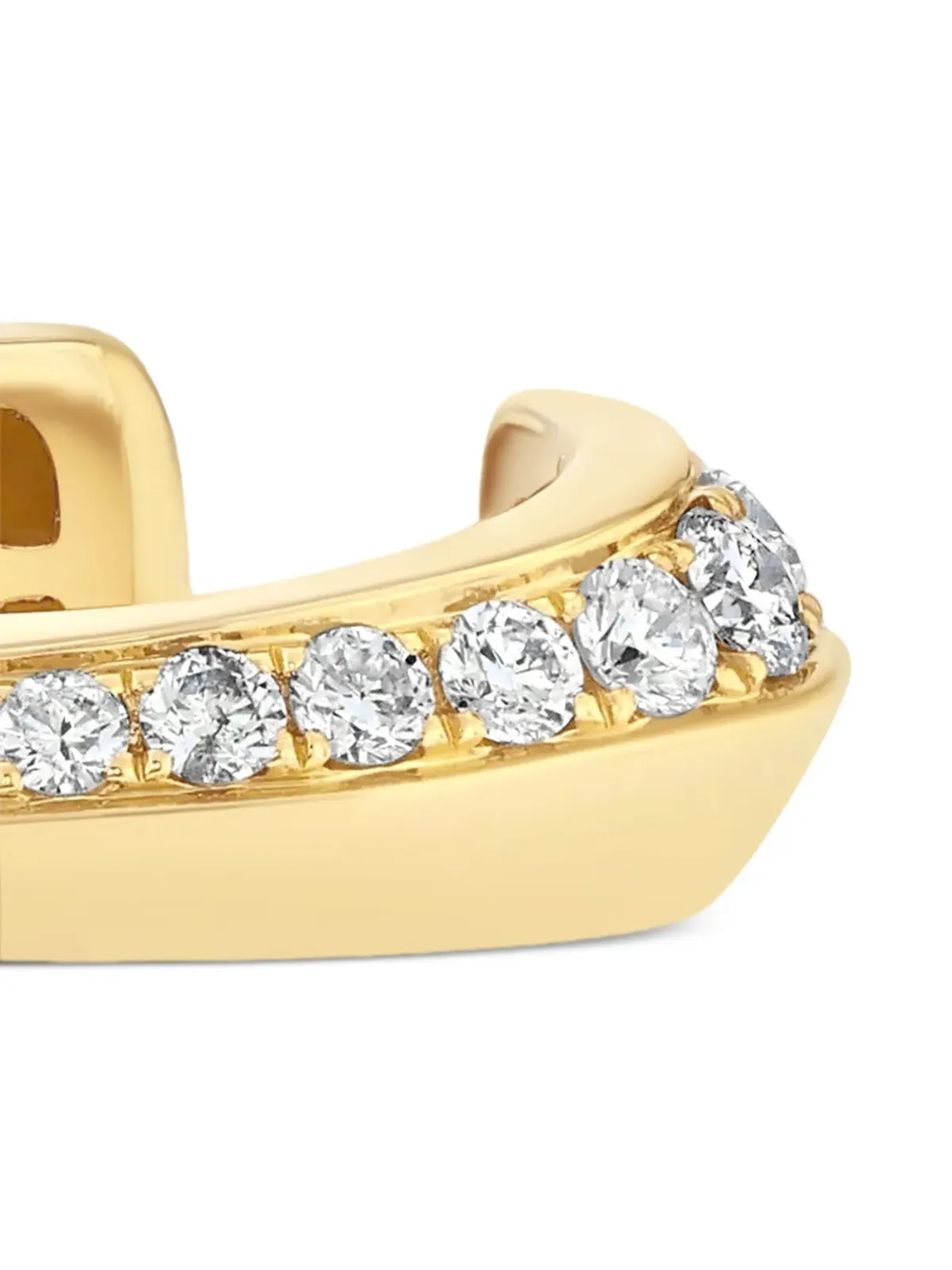 Lizzie Mandler Fine Jewelry 18K イエローゴールド ダイヤモンド ナイフエッジ イヤリング - 画像2