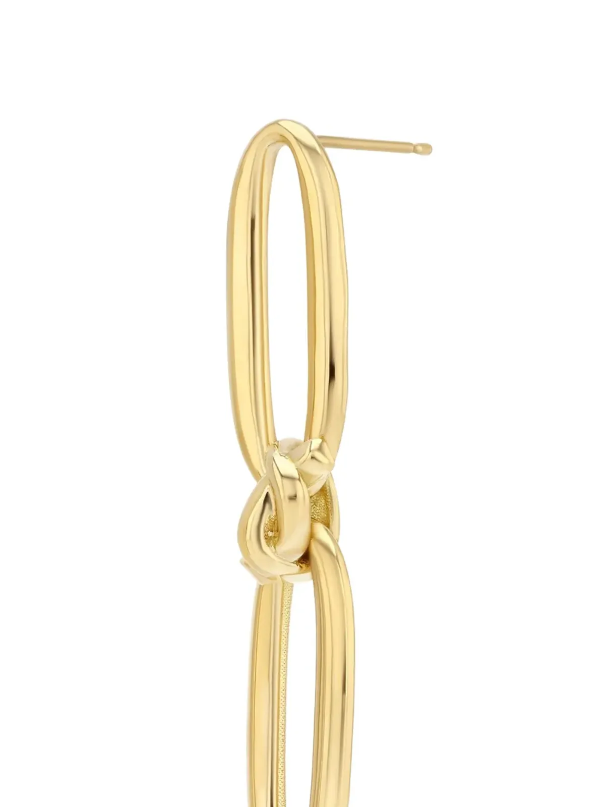 Lizzie Mandler Fine Jewelry 18K イエローゴールド ノットリンク イヤリング - 画像2