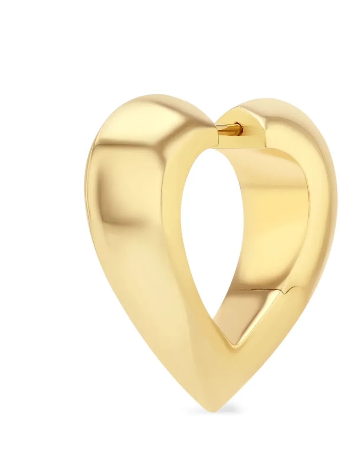 Lizzie Mandler Fine Jewelry 18Kイエローゴールド ハート型ハギーイヤリング - 画像2