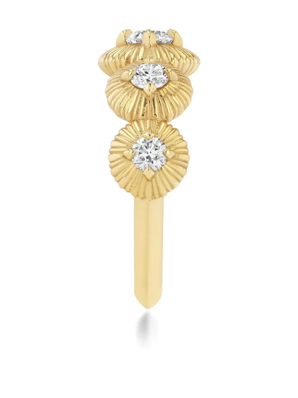 Lizzie Mandler Fine Jewelry 18K イエローゴールド フルーテッド ダイヤモンド リング - 画像2