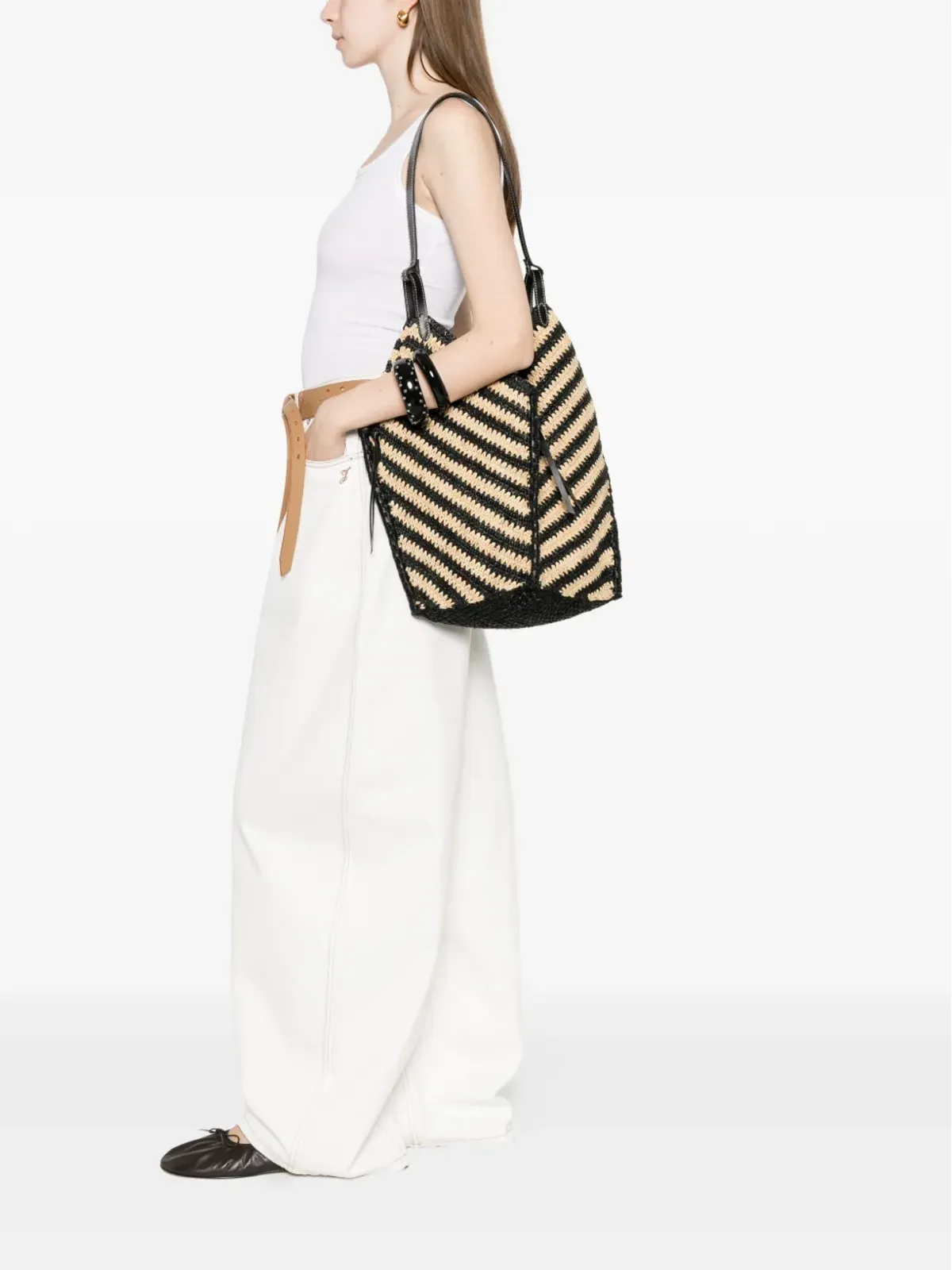 ISABEL MARANT Tampaストライプショルダーバッグ - 画像2