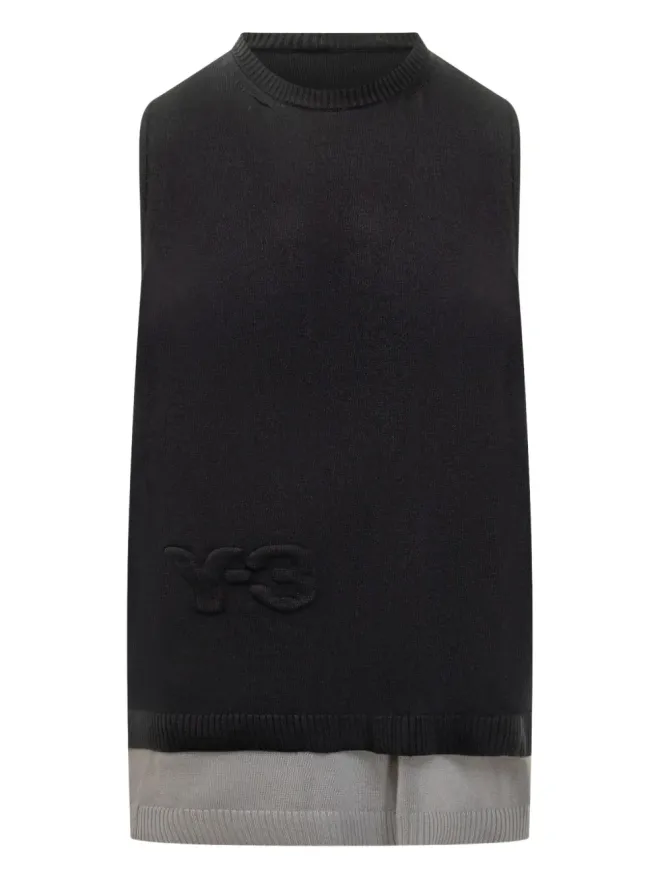 Y-3 Y-3 エンボスロゴ ニットベスト - ブラックの商品画像