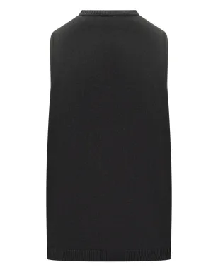 Y-3 エンボスロゴ ニットベスト - ブラック - サムネイル2