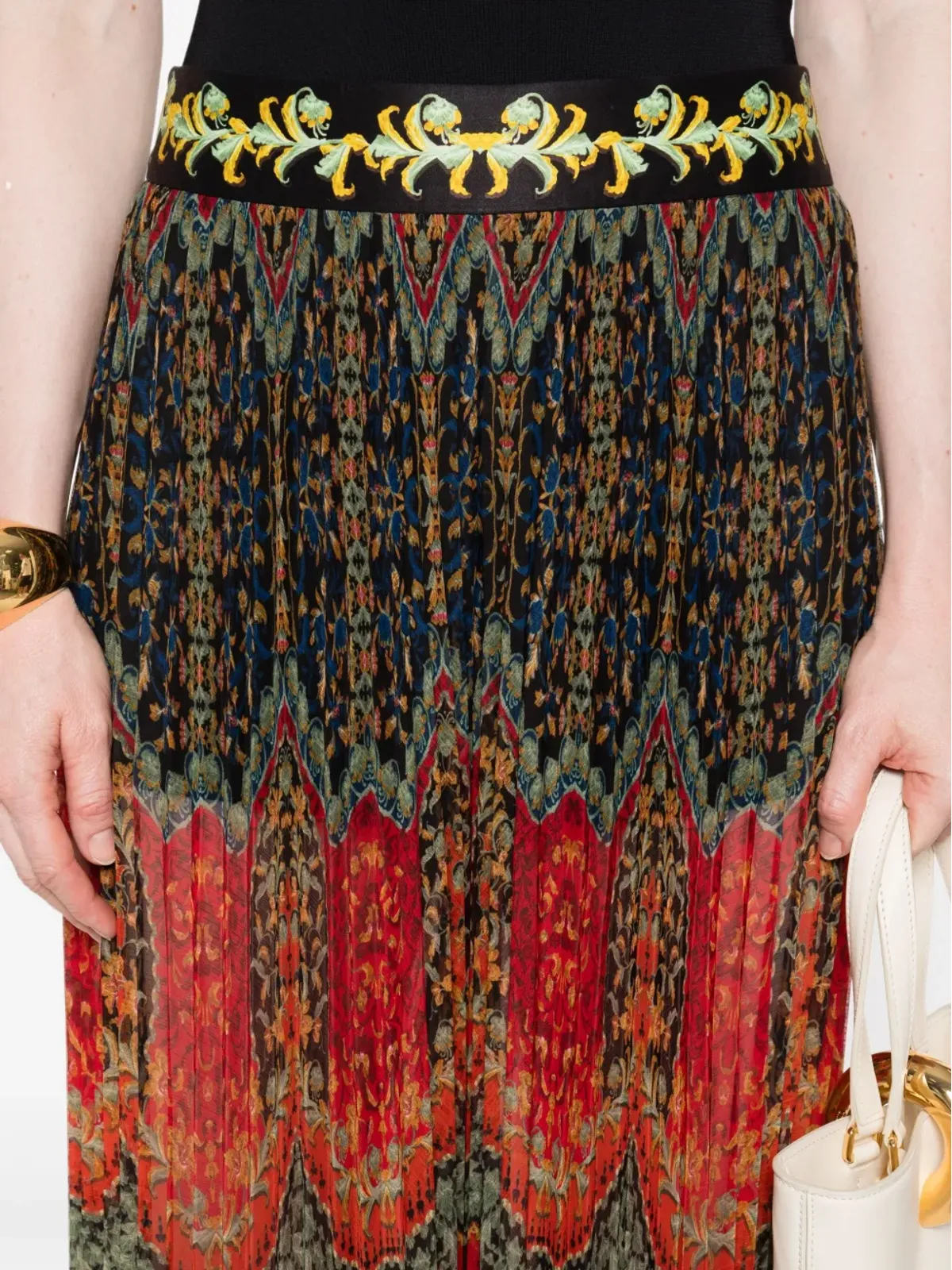 alice + olivia コペン プリーツプリントスカート - 画像5