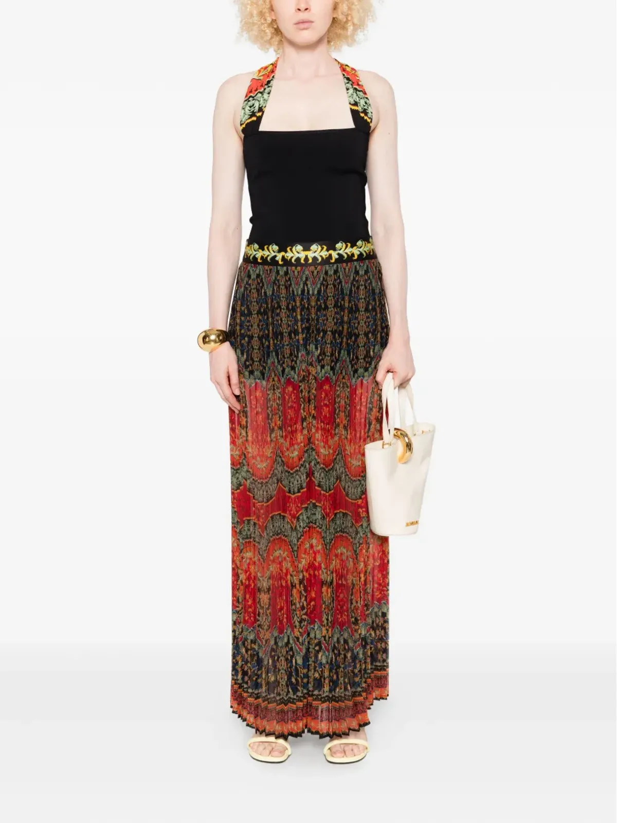 alice + olivia コペン プリーツプリントスカート - 画像2