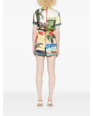 alice + olivia レイトン パッチワーク柄ジャンプスーツ - サムネイル4