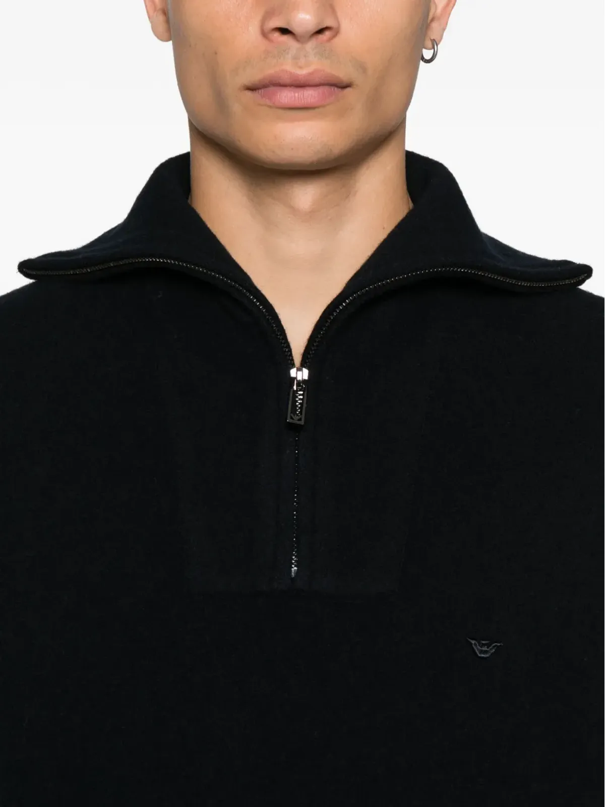 Emporio Armani 半ジップ ウールセーター - 画像5