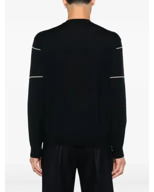 Emporio Armani ストライプディテール ウールセーター - サムネイル4