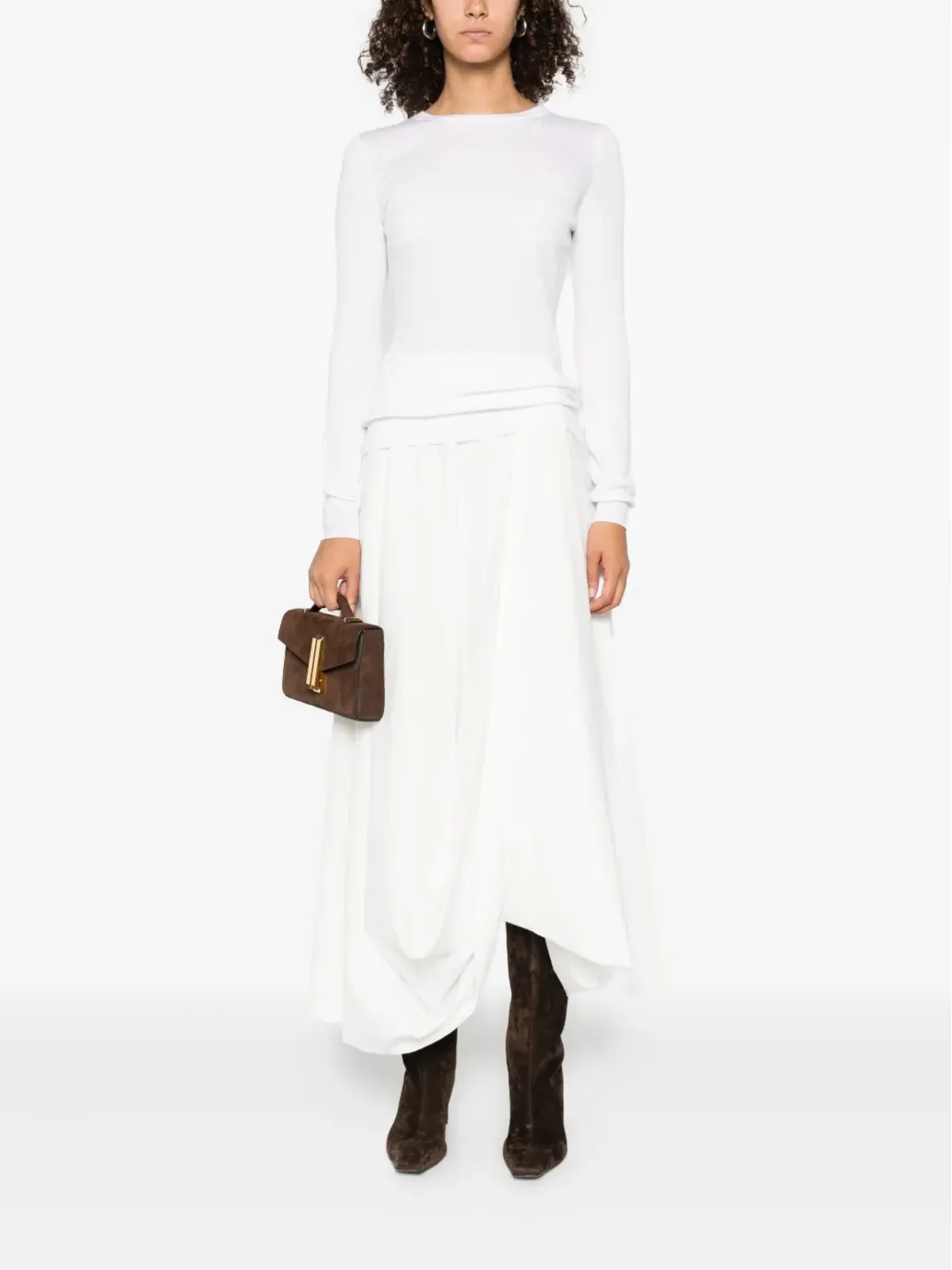 Elisabetta Franchi 長袖リブ編みセーター - White - 画像2